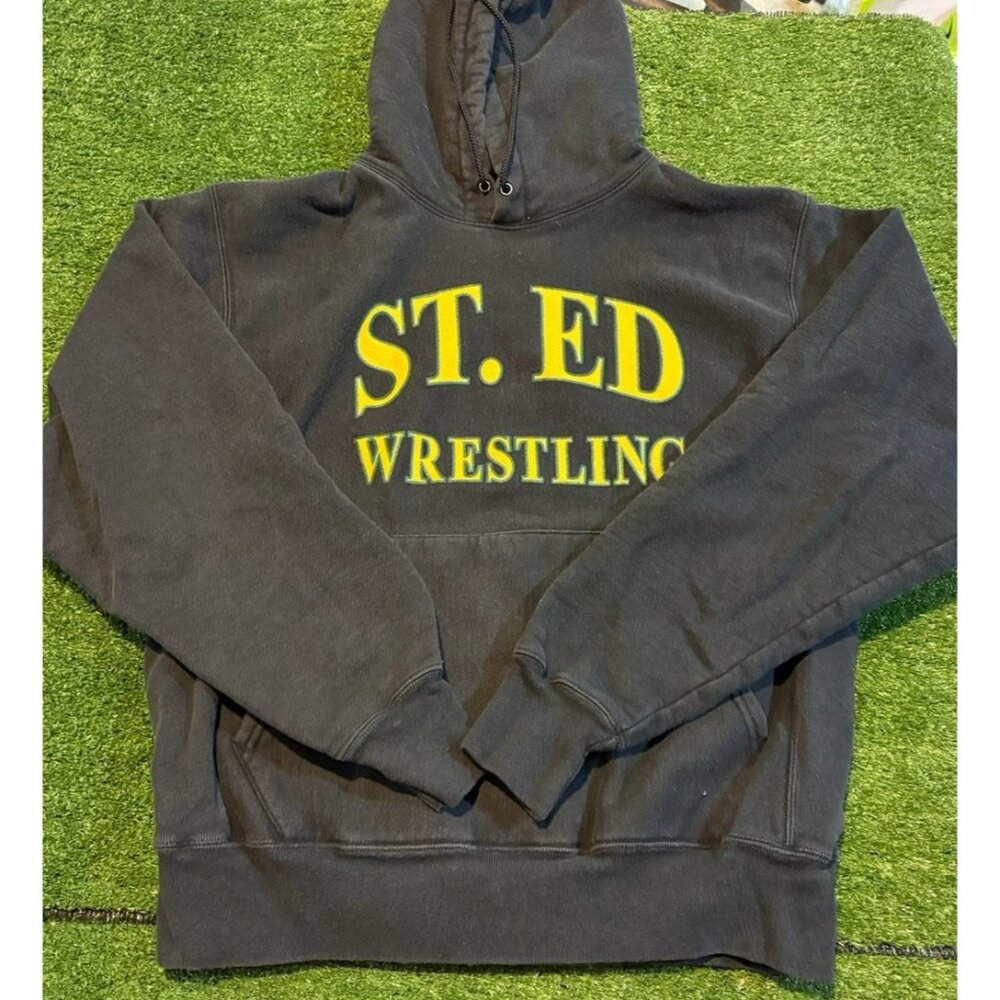 Vintage St. Edward Eagles Sweatshirt Mens Medium Black Champion Reverse Weave